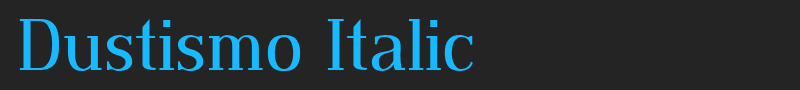 Dustismo Italic font